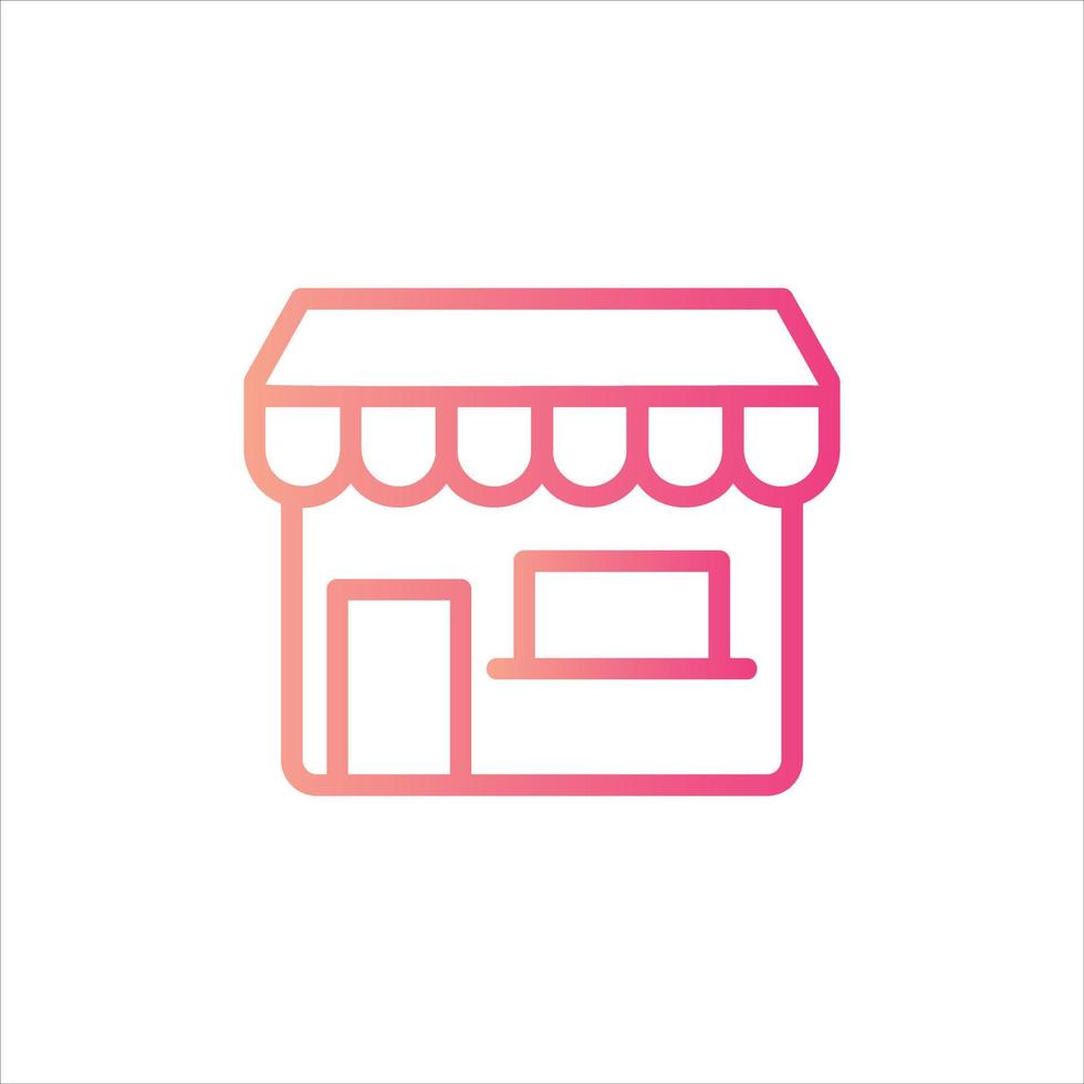 store icon with isolated vektor and transparent background vector