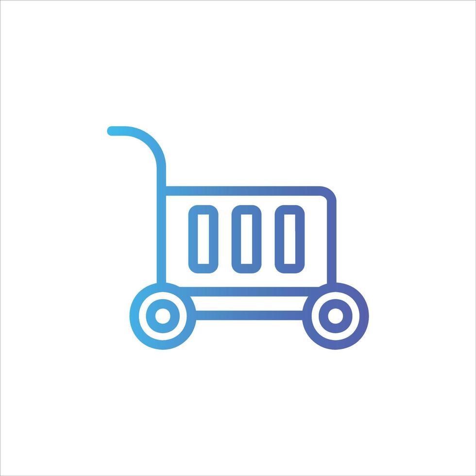 shopping cart icon with isolated vektor and transparent background vector