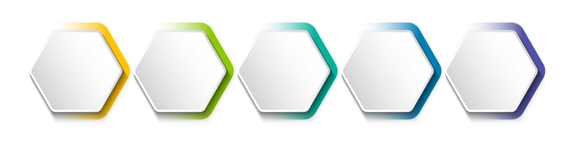 affaires infographie modèle avec étape ou option conception. infographie cinq options. diagramme avec hexagones. vecteur conception. png