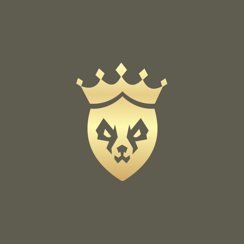 oso Rey logo, corona de el Rey logo diseño, animal negocio marca diseño vector