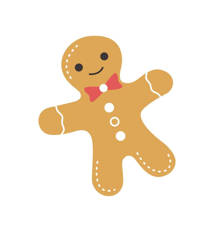 nuevo años galletas de hombres, Navidad vector ilustración
