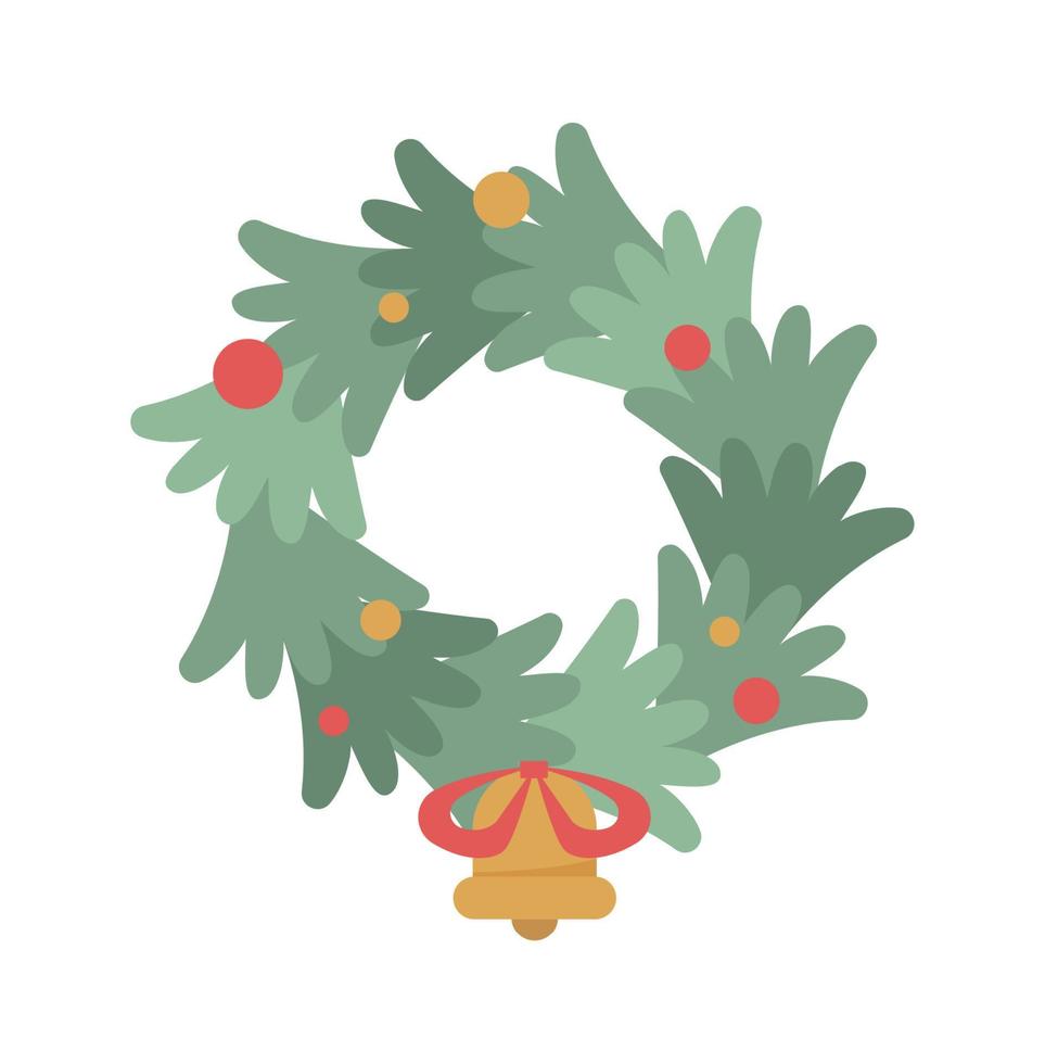 Vector illustration of a Christmas wreath