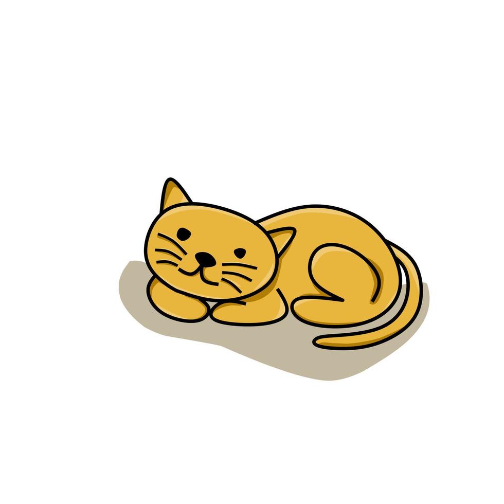 dormido gato vector ilustración