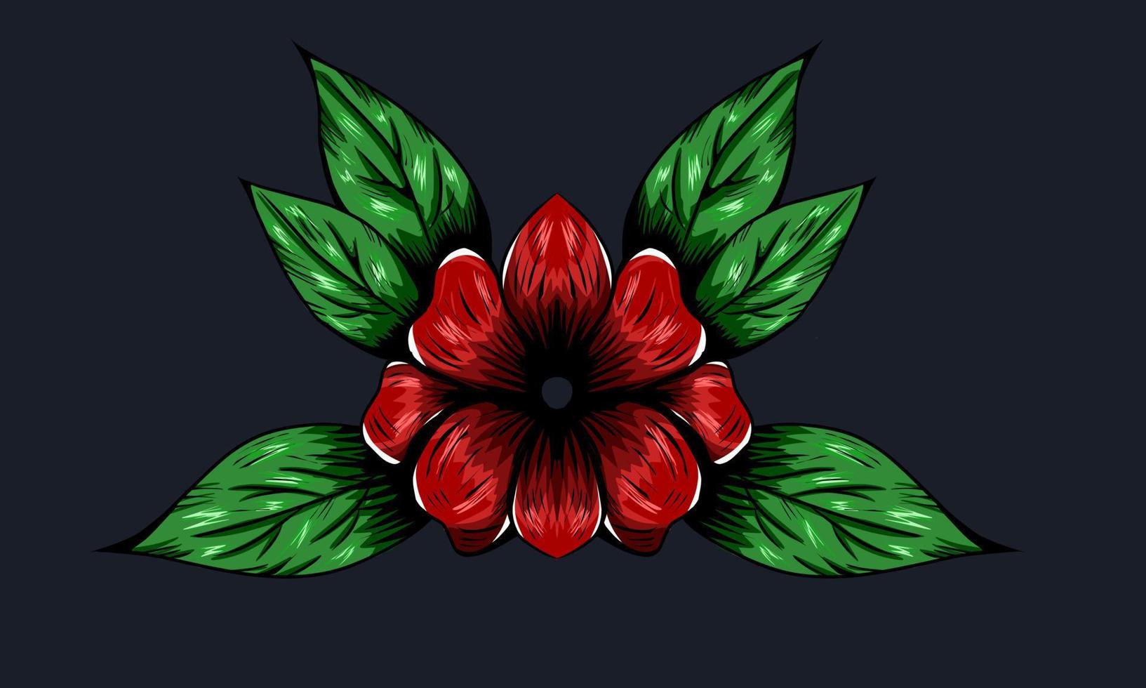 vector of red flower