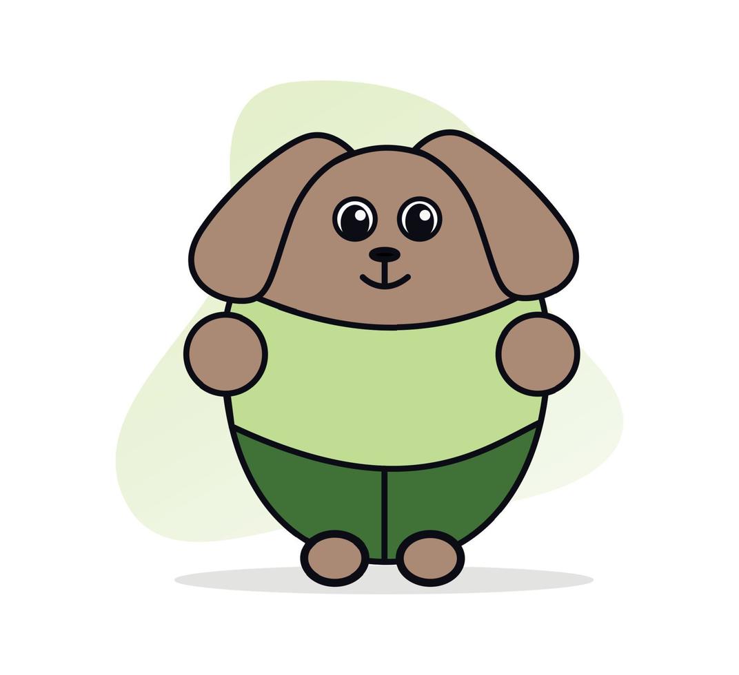 ilustración de un pequeño perro. ilustración de un cachorro. imagen de un perrito. imagen de un perro. dibujado a mano perro. animal en ropa. perro en ropa. perrito en un traje vector