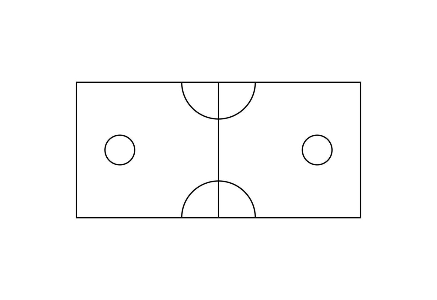 Layout Court of Sepak Takraw, is a foot volleyball game, quite literally means to kick a rattan ball, sport native that originated in Southeast Asia. Vector Illustration