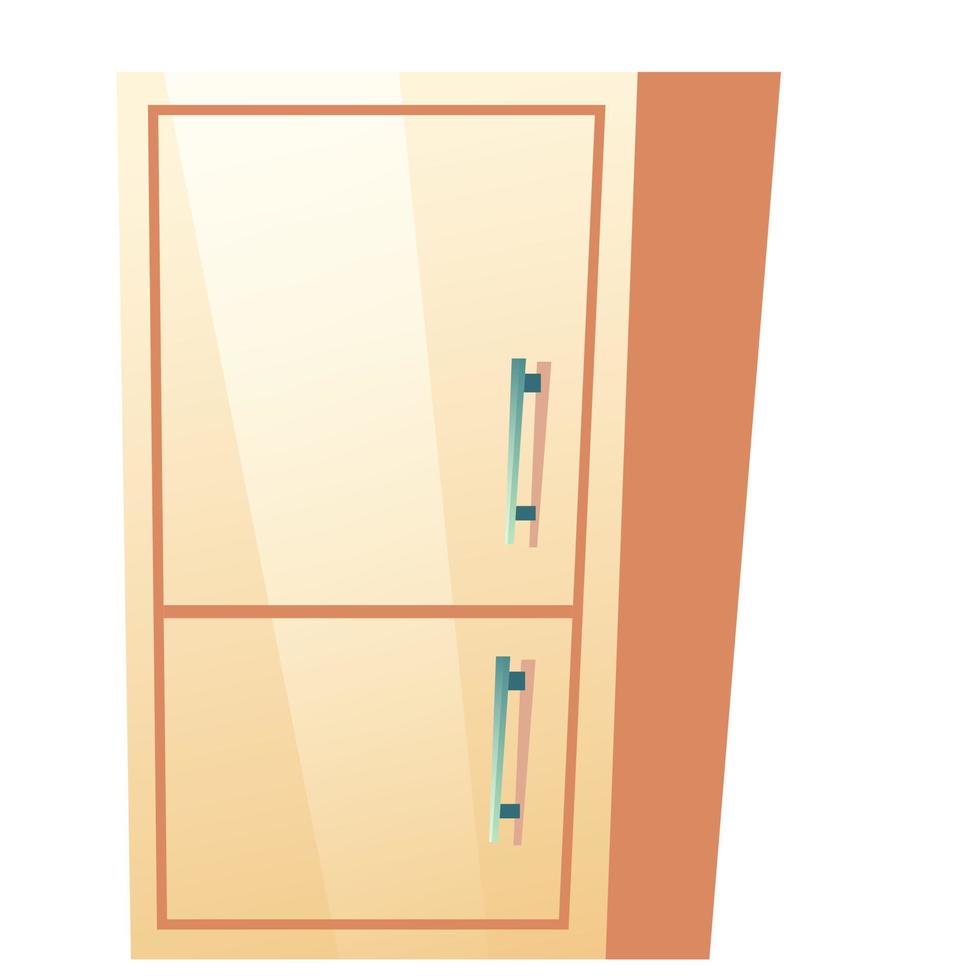 Bathroom cabinet, kitchen refrigerator vector