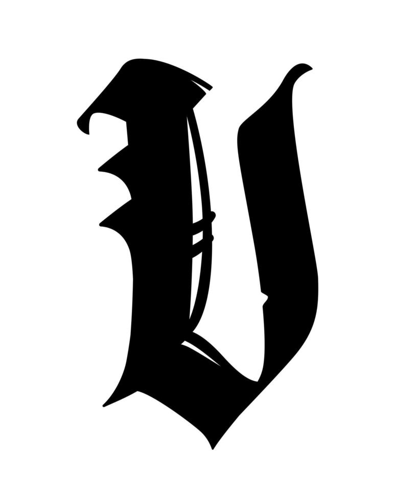Medieval gothic letter vector