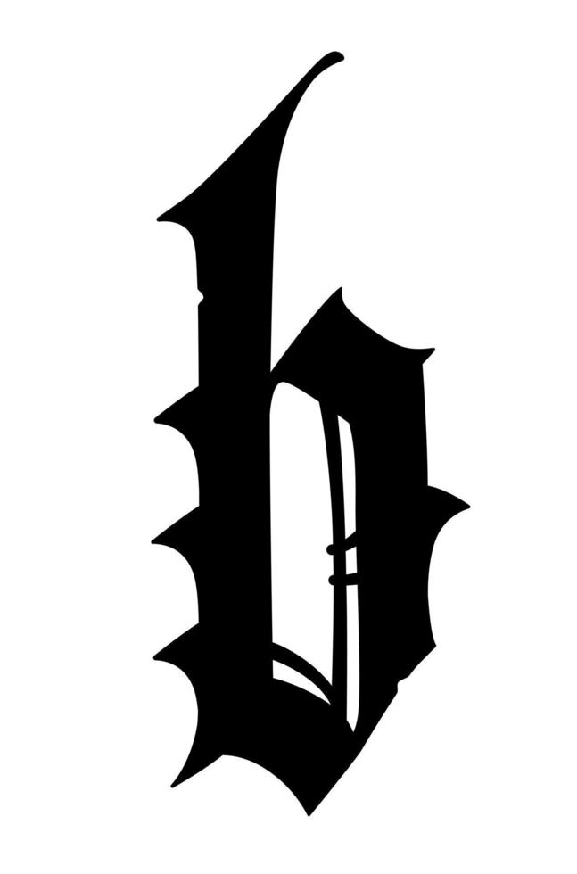 Medieval gothic letter vector