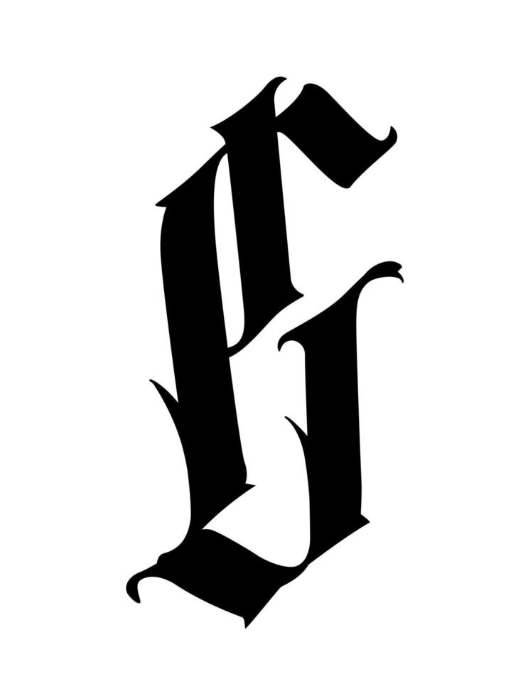 Medieval gothic letter vector