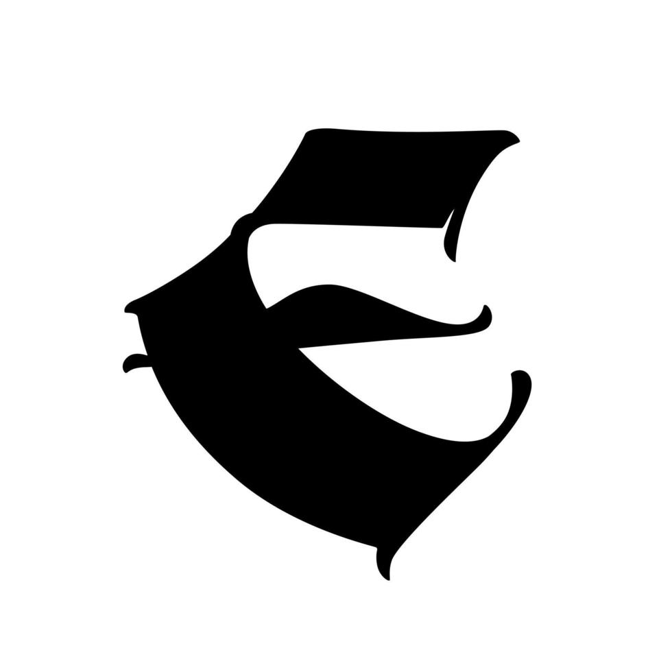 Medieval gothic letter vector