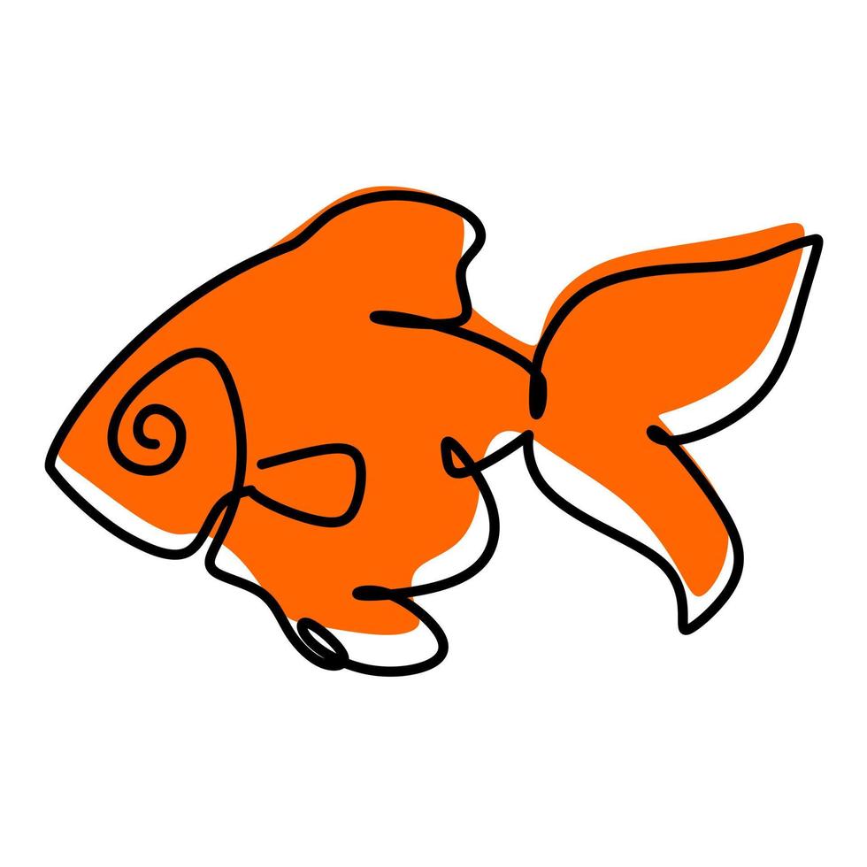 pez de colores icono. contorno ilustración de pez de colores icono para web diseño aislado en blanco antecedentes vector