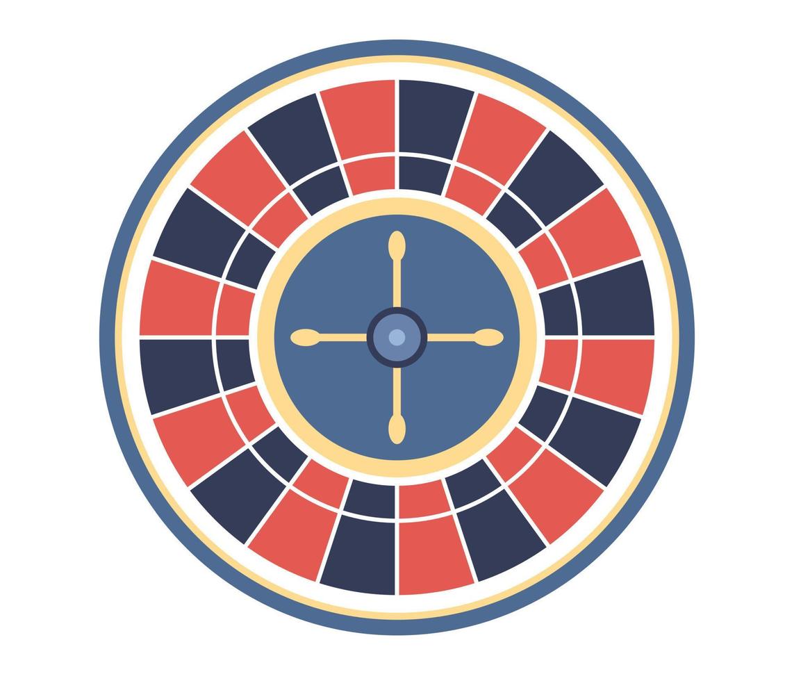 Casino roulette wheel icon. Wheel of Fortune. Gambling concept. Jackpot. Vector flat illustration
