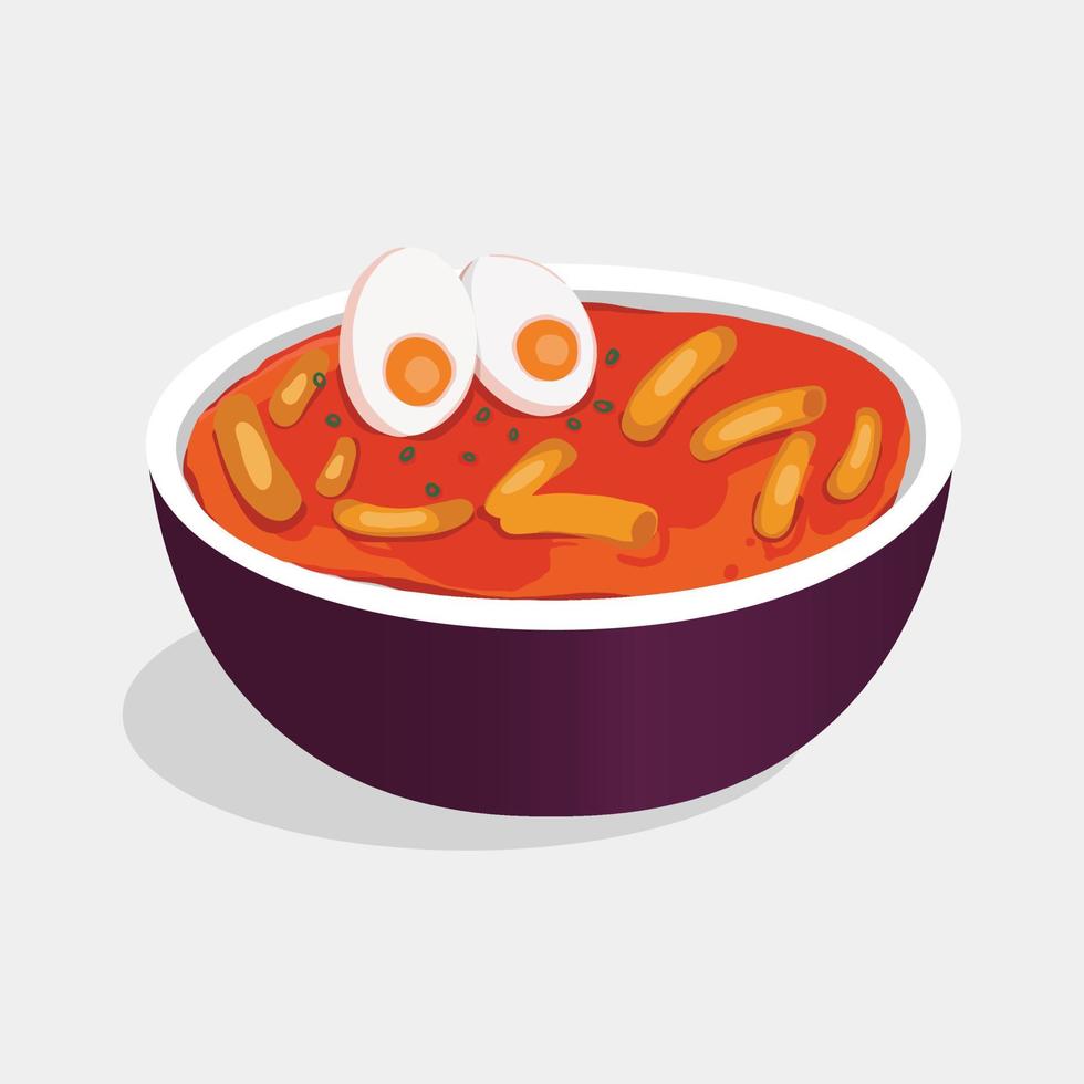 Hand drawn delicious food toppoki vector