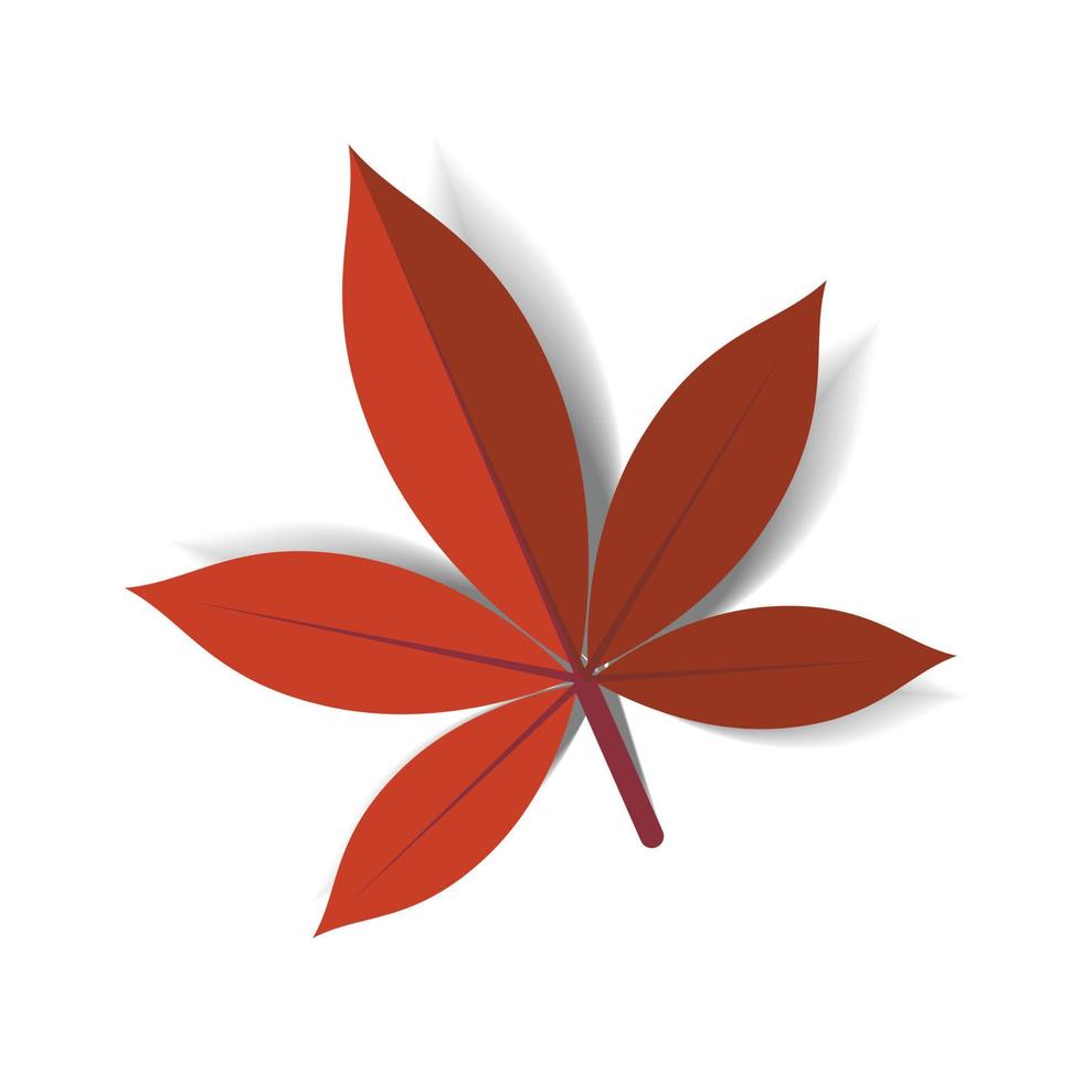 Maple leaves with shadow. Autumn Fall leaves maple icon. Vector illustration Eps10