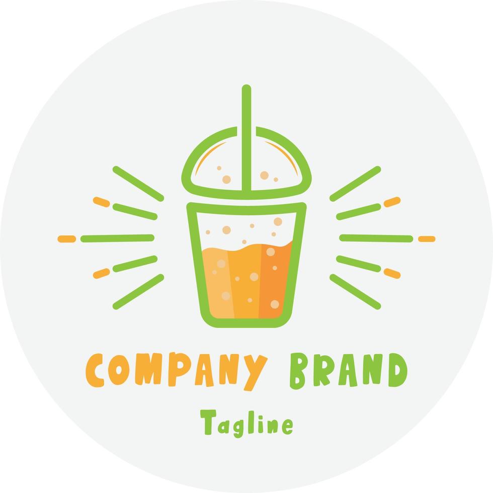 Soda Juice Logo The Illustration vector