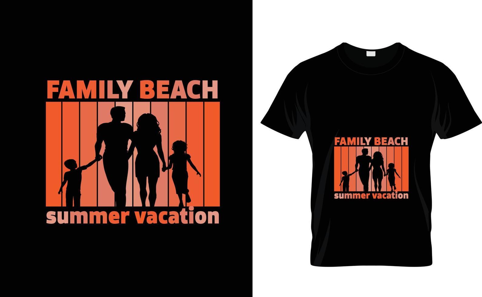 familia playa verano... impresionante t camisa diseño vector