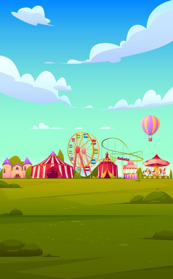 Smartphone background theme with carnival funfair vector