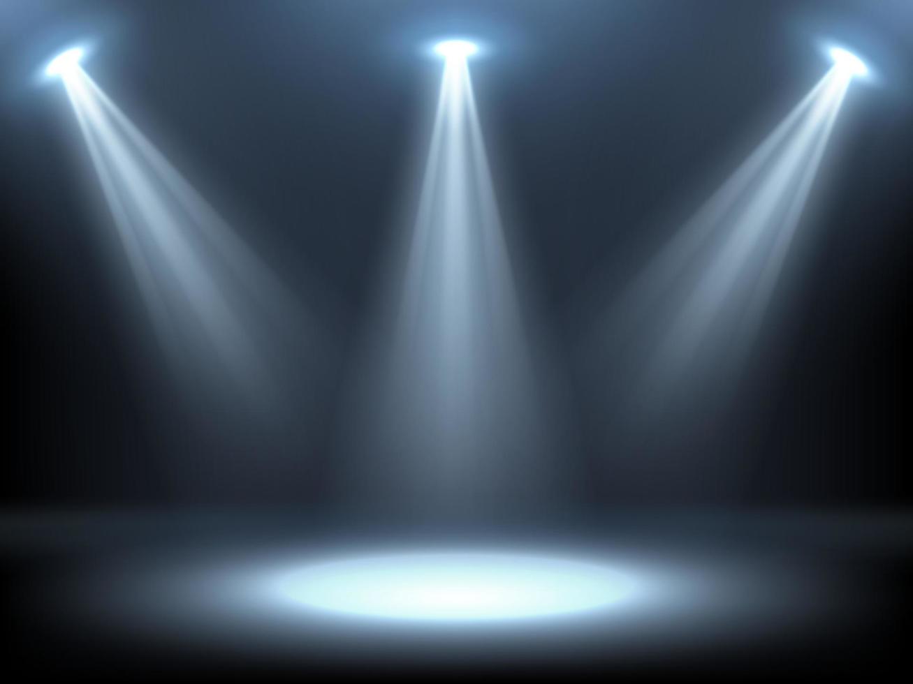 Vector stage illuminated by spotlights
