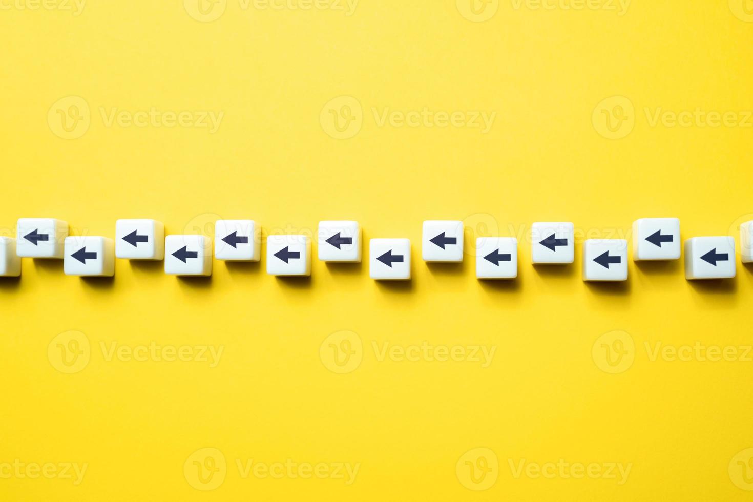 Path from arrows on blocks. Step by step. New opportunities. Get to the top. Set a target and find ways to achieve it. Motivation, self-development. Movement towards the goal. photo