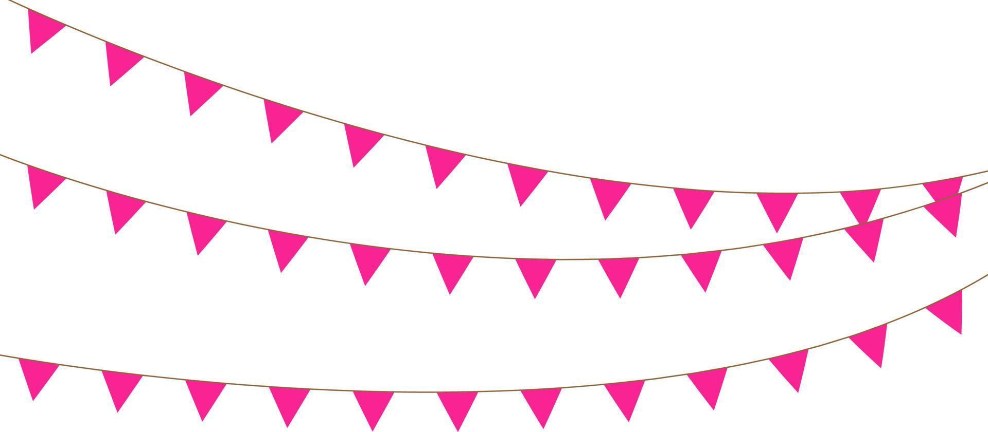 Holiday background with birthday flags. Vector holiday with birthday flags bunting and garland flag.