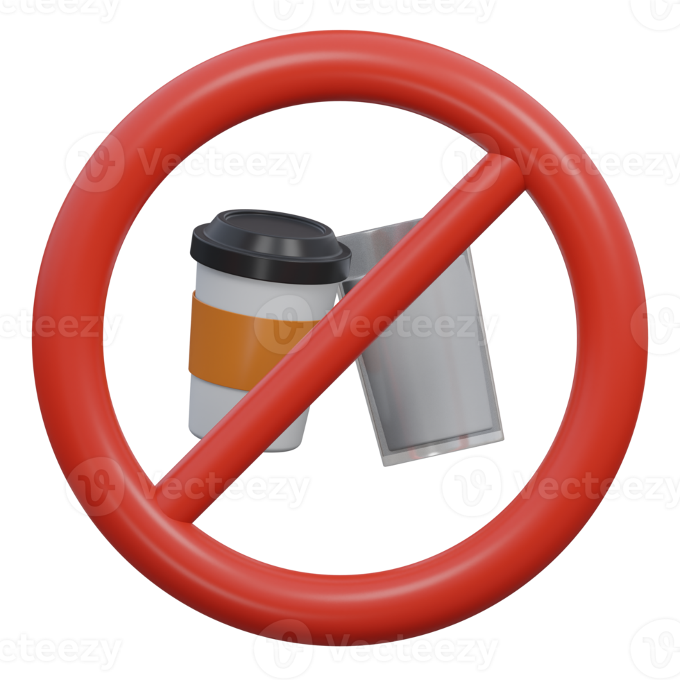 no drink 3d render icon illustration with transparent background, ramadan png
