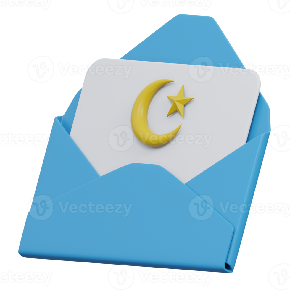 ramadan message 3d render icon illustration with transparent background, ramadan png