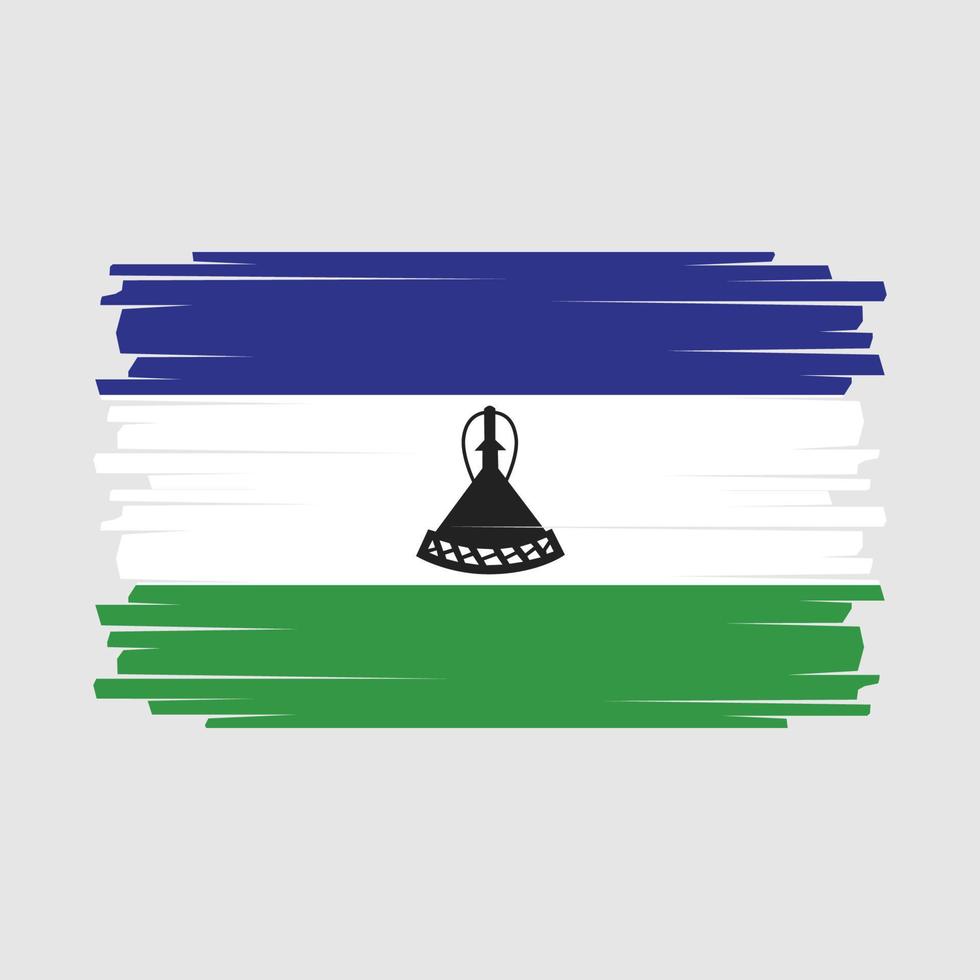 Lesotho Flag Vector