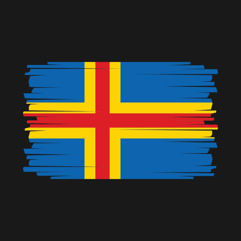 vector de bandera de las islas aland