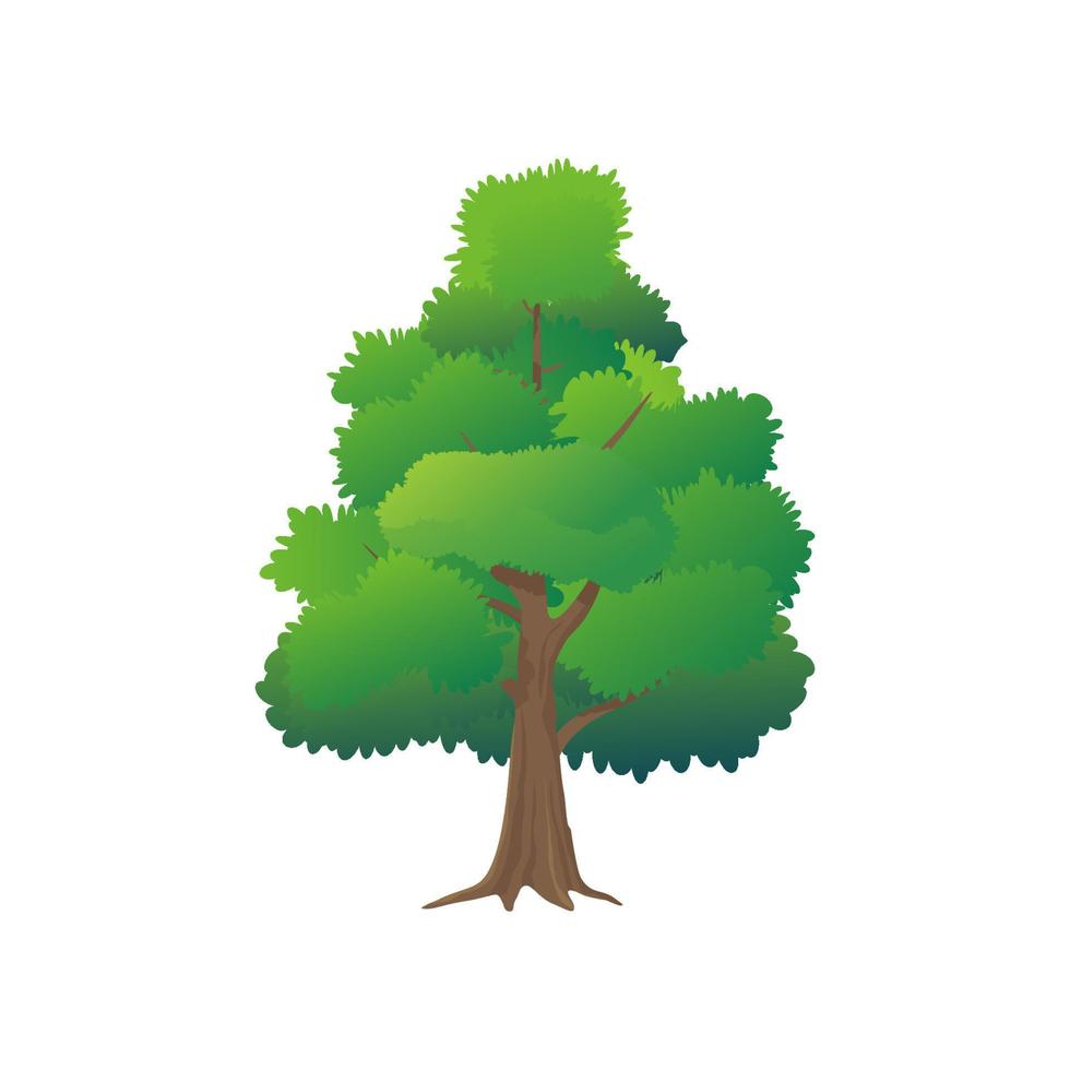 árbol íconos colocar. dibujos animados vector íconos para web aislado en blanco antecedentes. conjunto vector ilustración.