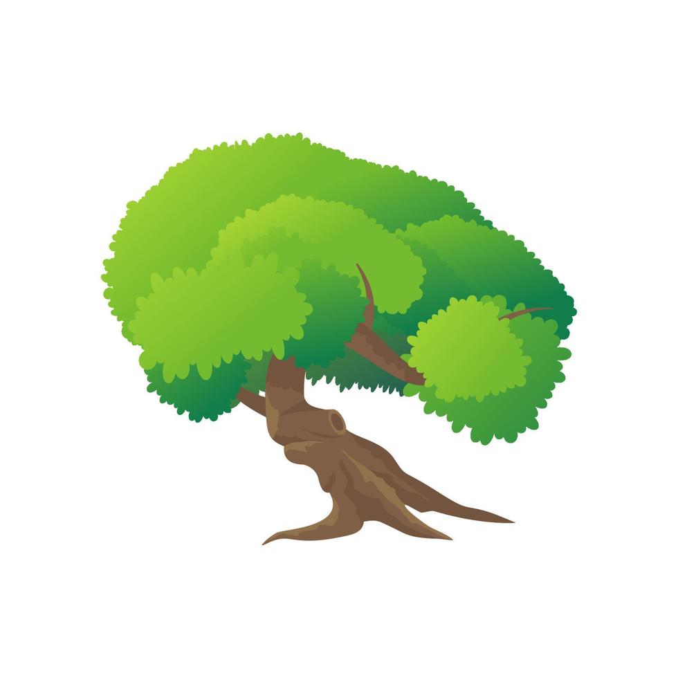 diferente verde árbol. vector ilustración de varios tipo madera. vector ilustración.