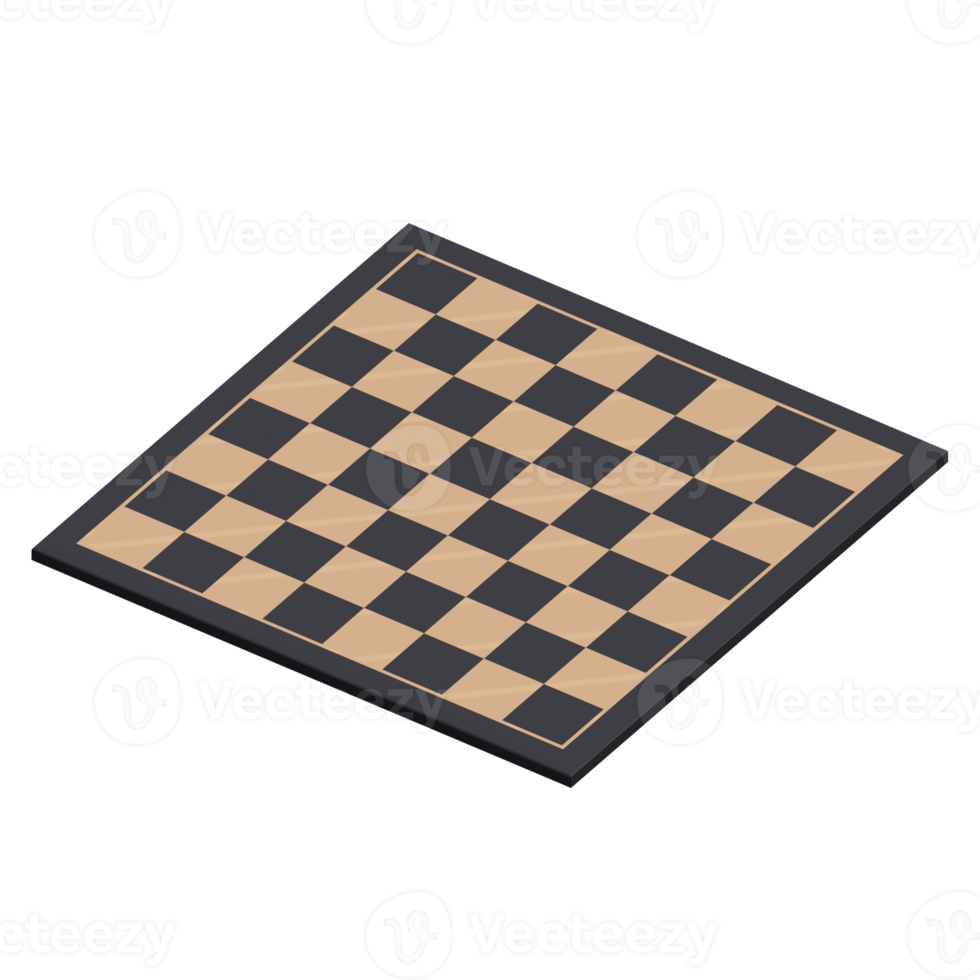 ajedrez tablero 3d hacer icono ilustración con transparente fondo, ajedrez juego png