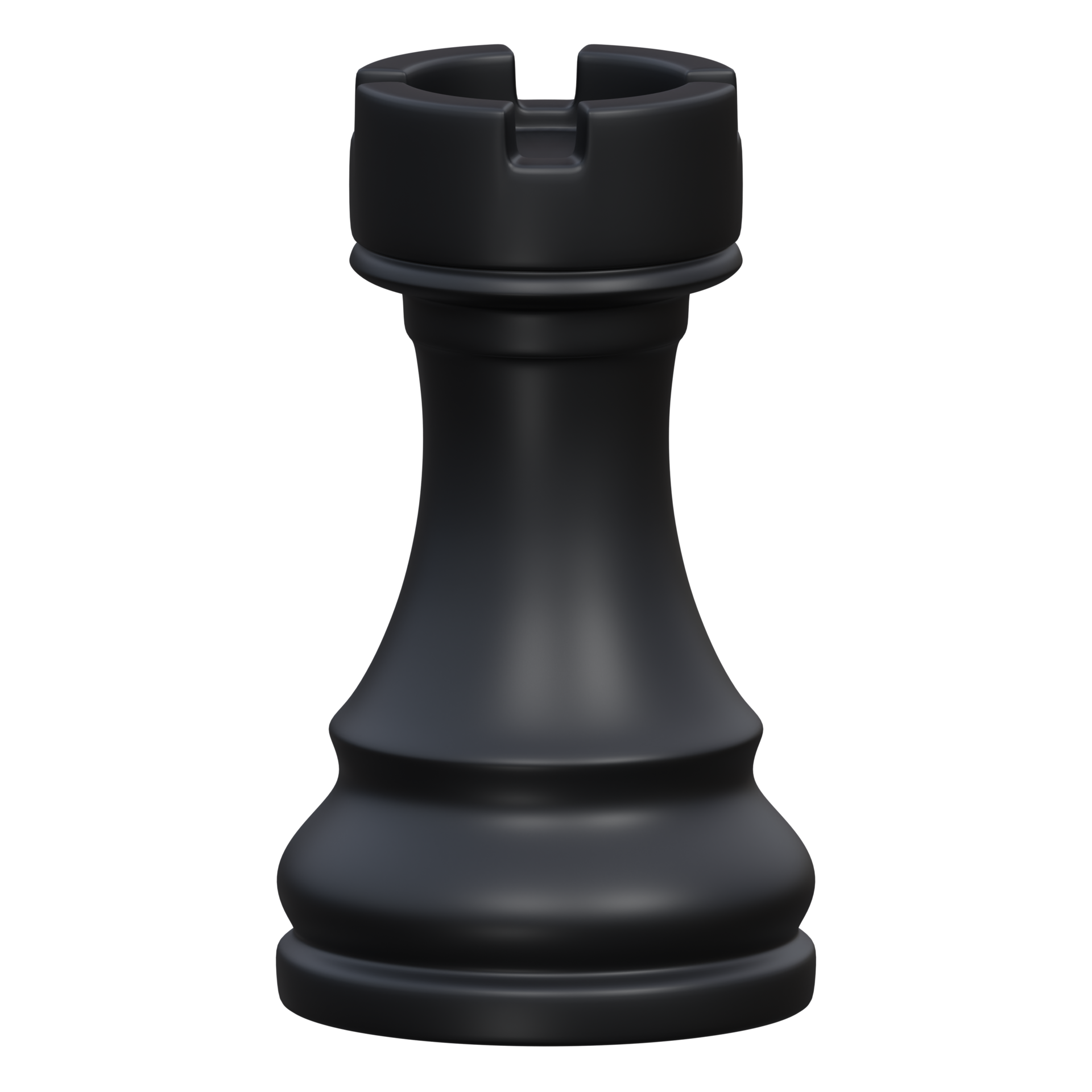 Tabuleiro de xadrez na ilustração de renderização 3d de fundo transparente