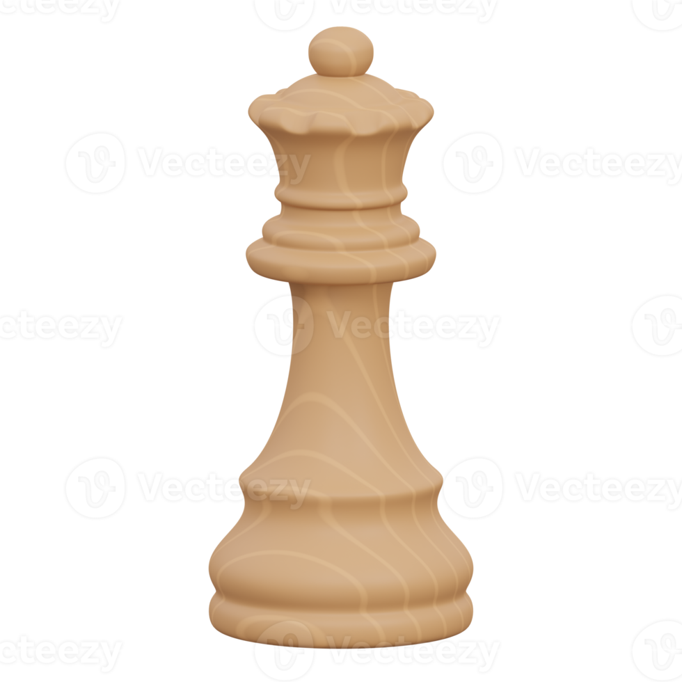 queen 3d render icon illustration with transparent background, chess game png