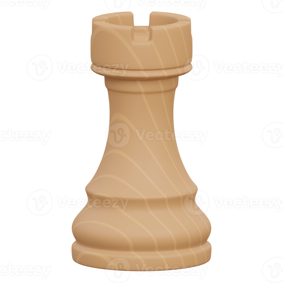 Objeto de xadrez ilustração de roque 3d