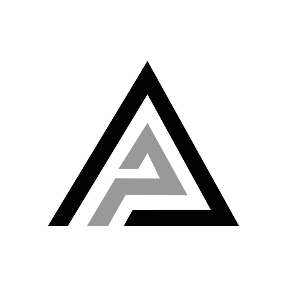 ap iniciales monograma letra texto alfabeto logo diseño vector