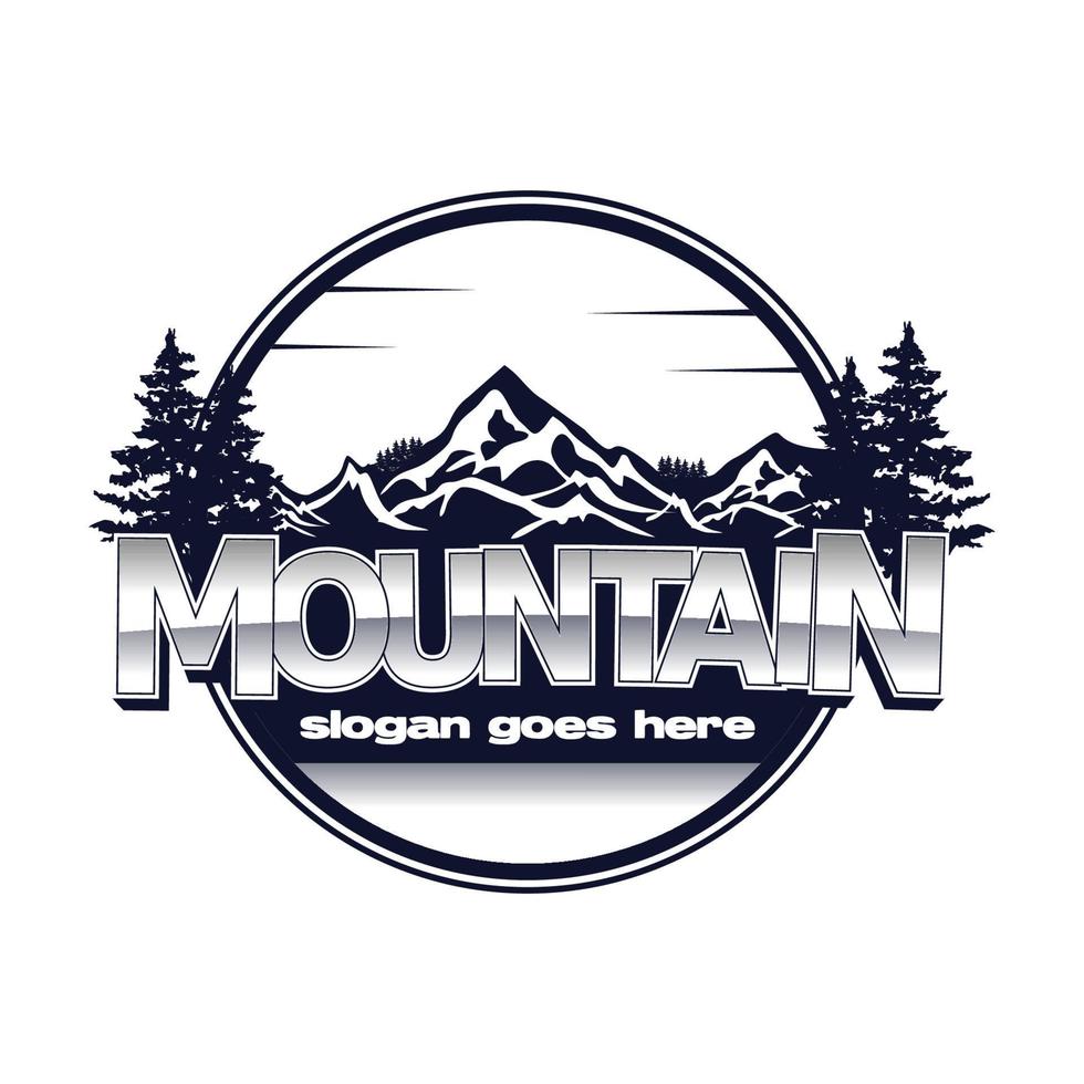 ilustración de montaña, aventura al aire libre. gráfico vectorial para camisetas y otros usos. vector