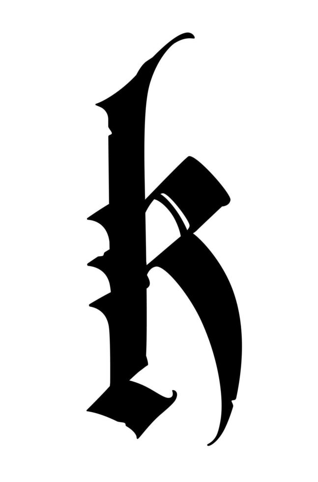 Medieval gothic letter vector