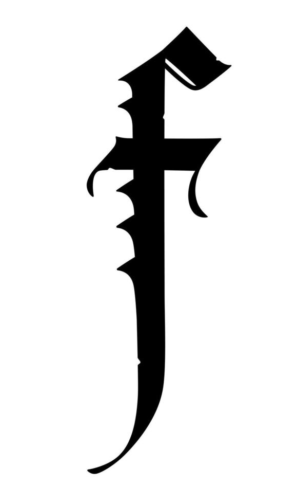 Medieval gothic letter vector