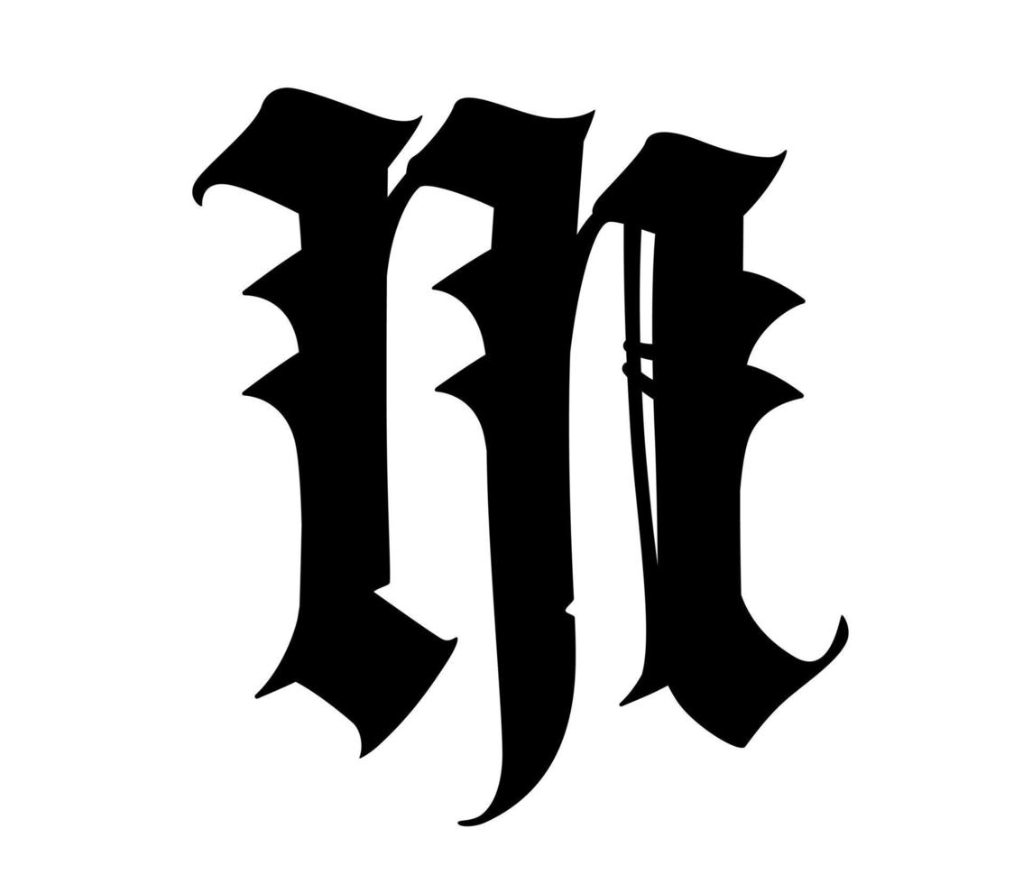 Medieval gothic letter vector