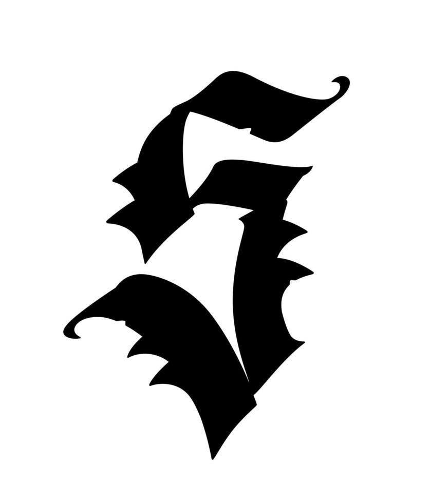Medieval gothic letter vector