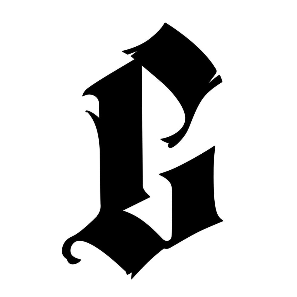 Medieval gothic letter vector