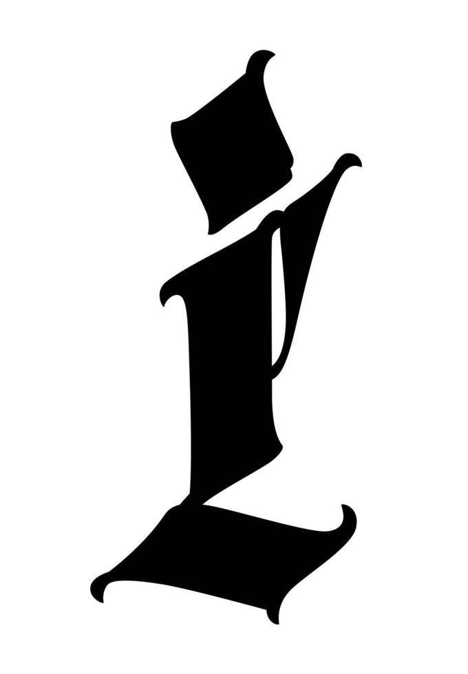 Medieval gothic letter vector