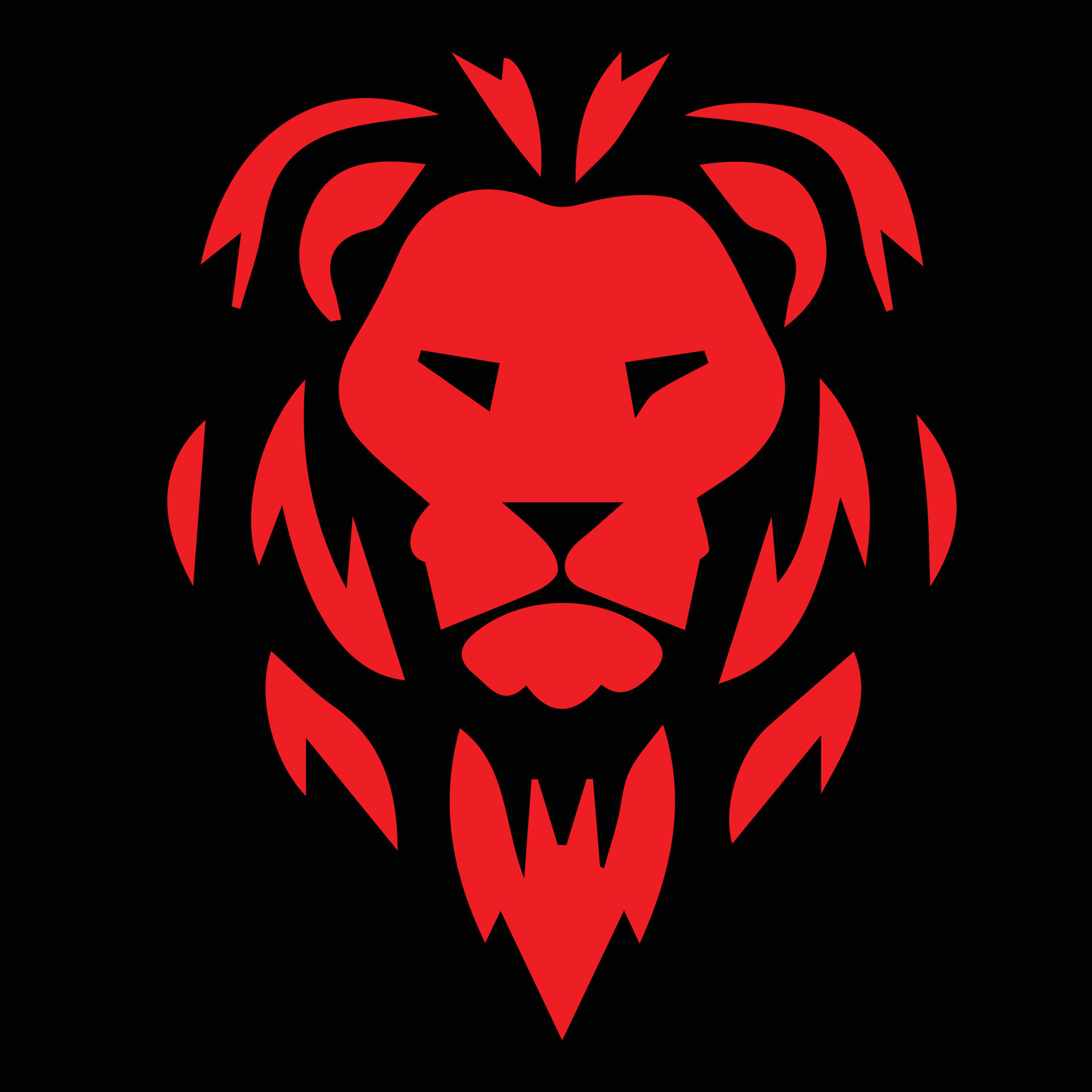 Red Lion Face On A Black Background Designart 21975350 Vector Art At red-lion-face-on-a-black-background-designart-21975350-vector-art-at