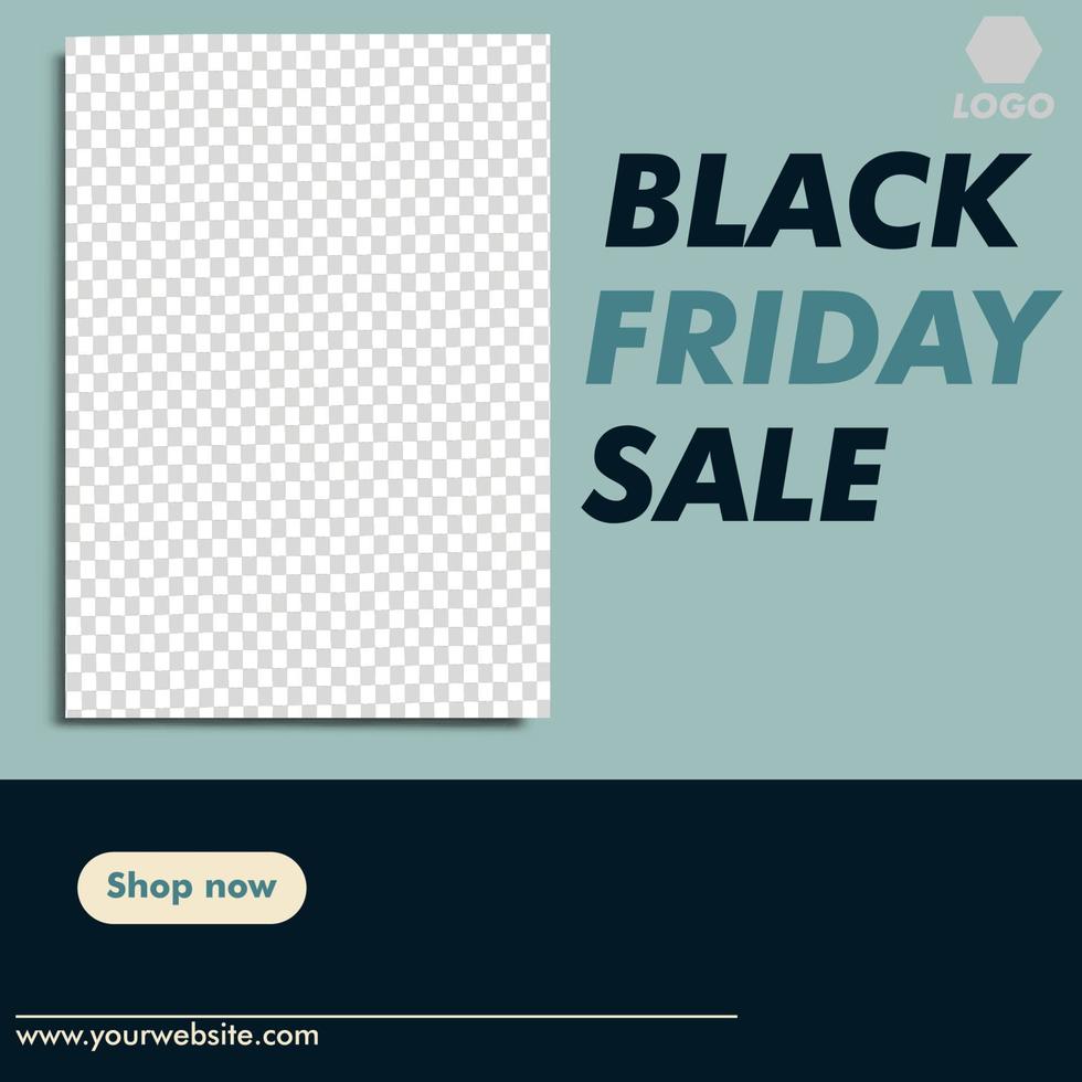 Black Friday Sale Square Banner Tamplate vector