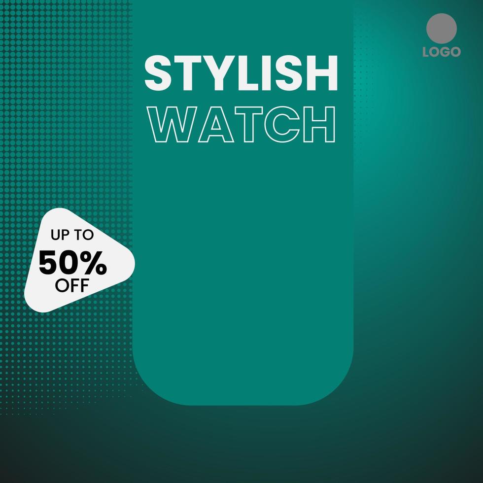 Social Media Post Templates, for Watch Products vector