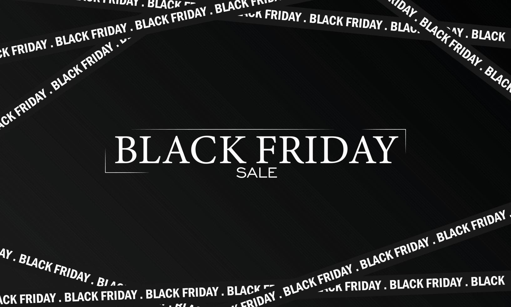 Black Friday Sale Lanscape Banner for Web vector