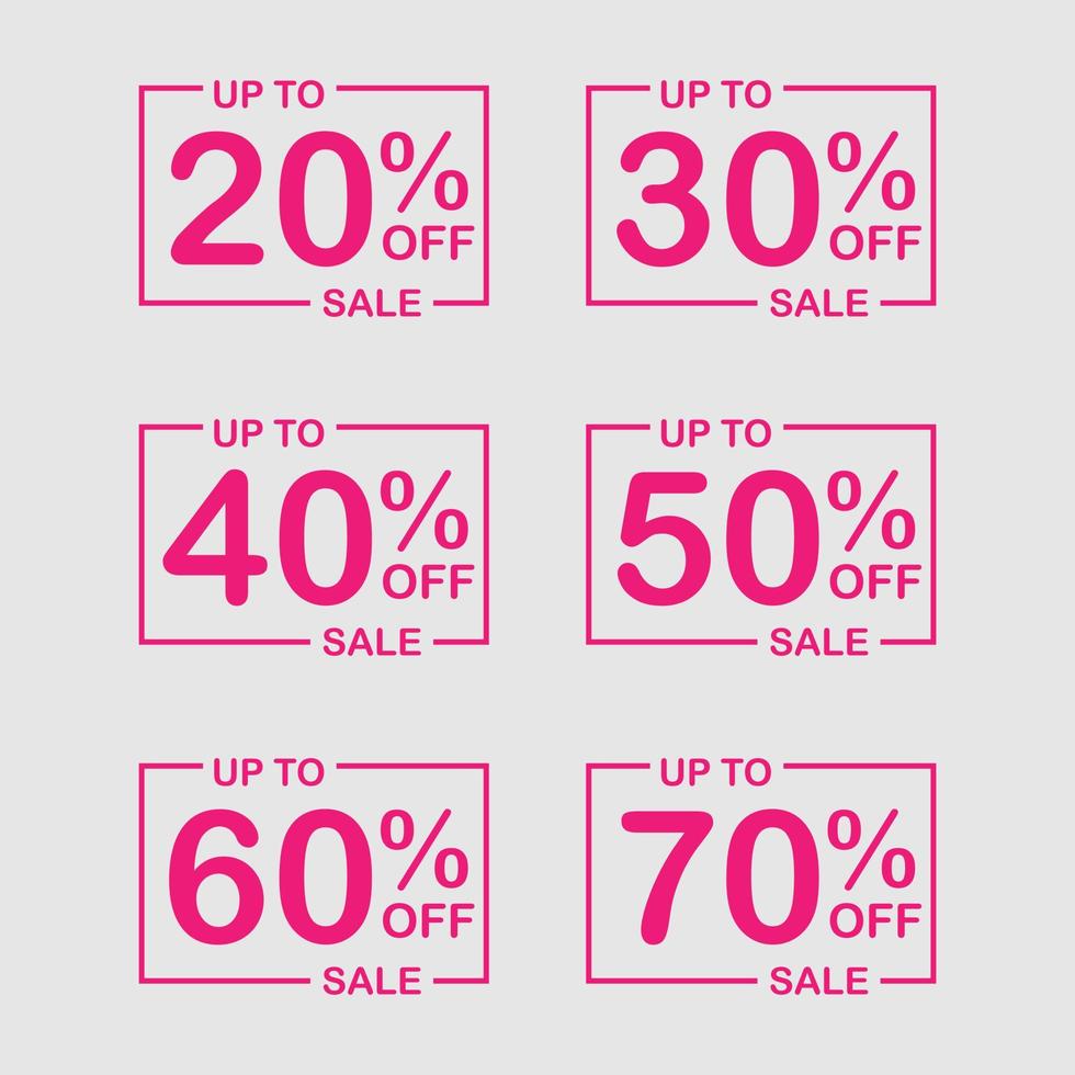 bundle discount Labels Design vector