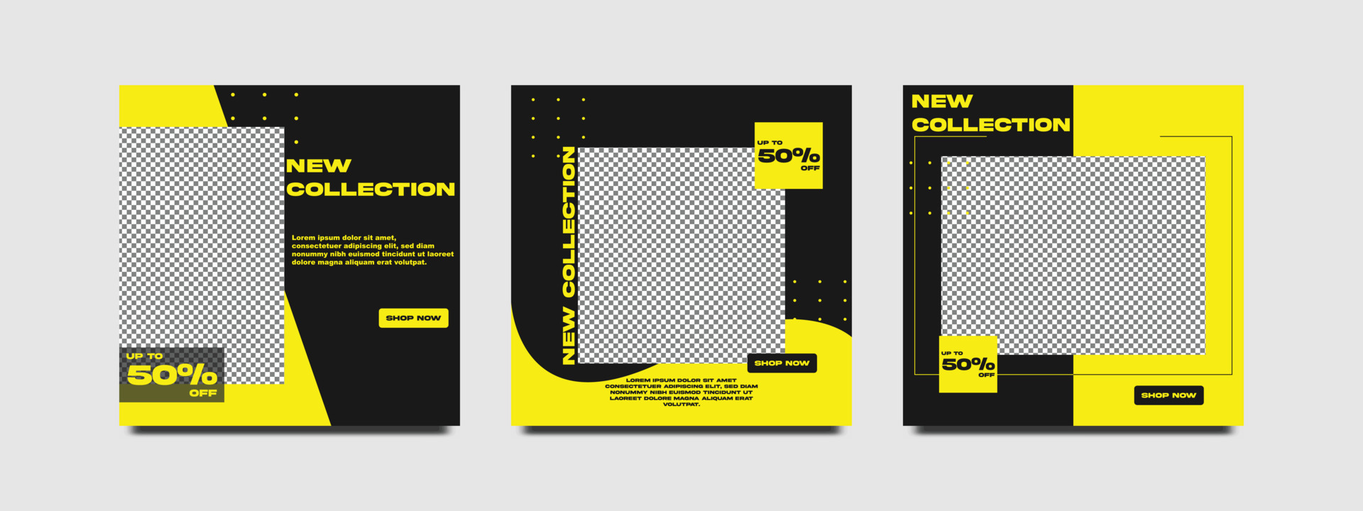 Social Media post Design Templates New Collection a set 21975396 Vector