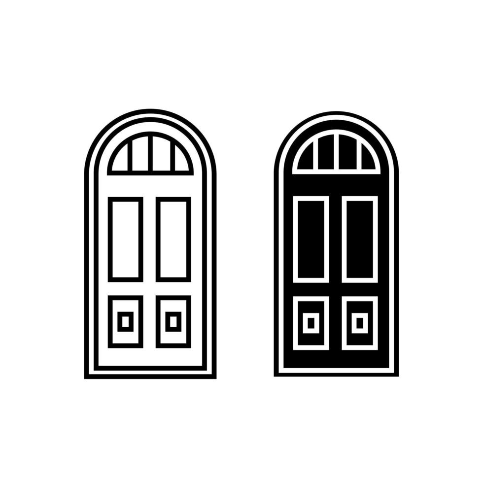 Door vector icon cet. entry illustration sign collection. room symbol. exit logo.